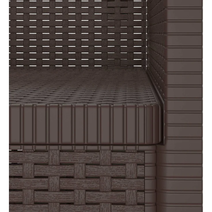 vidaXL 1-Sitzer Sessel Rattan-Look PP Braun 68 x 62 x 70,5 cm 8011849 – Bild 7
