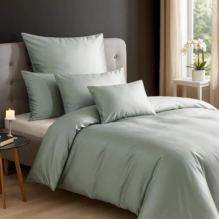 TRAUMSCHLAF Bettwäsche Uni Tencel™ Lyocell, Lyocell, 2 teilig, glatte Oberfläche und super angenehmes weiches Hautgefühl