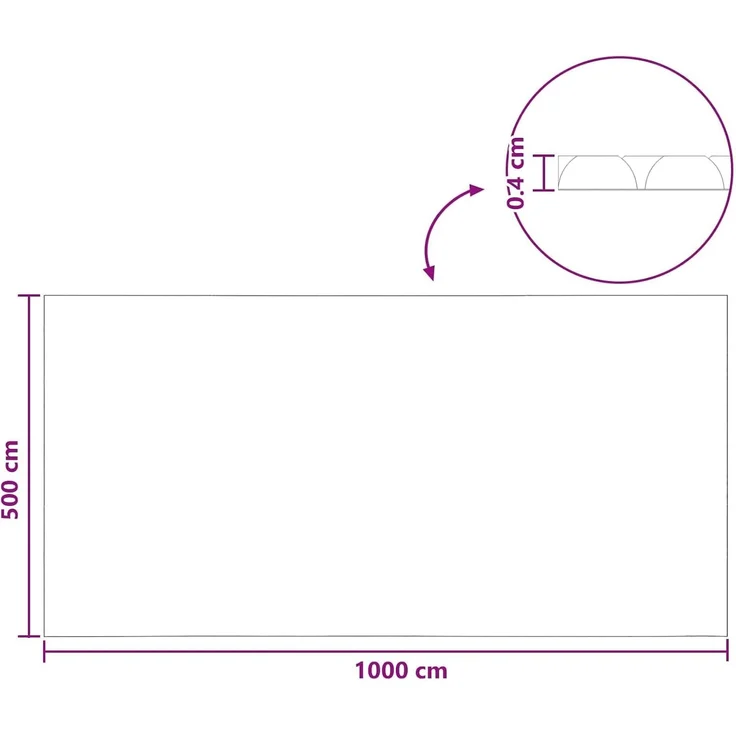 vidaXL Solar Poolabdeckung Hochwertig 1000 x 500 cm 200 μm Quadratisch 42034539 – Bild 3