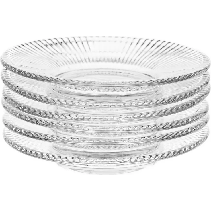 Glas-Untertellerr ø11,5 cm, Relief Design - dekorativ & funktional