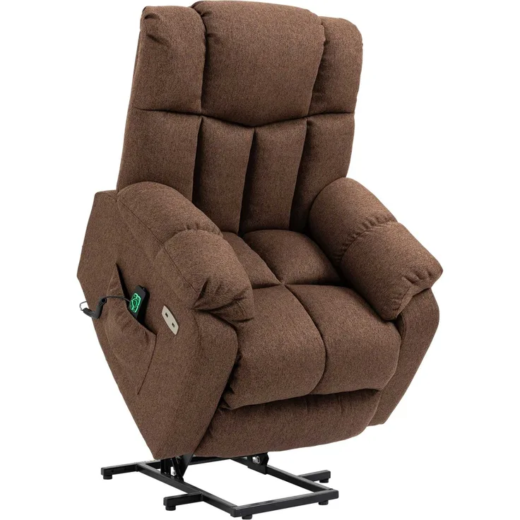 Wohnora-Aufstehsessel mit Liegefunktion und Fernbedienung 92 x 95 x 107 cm, Braun,H 1070cm x T 920cm x B 950cm