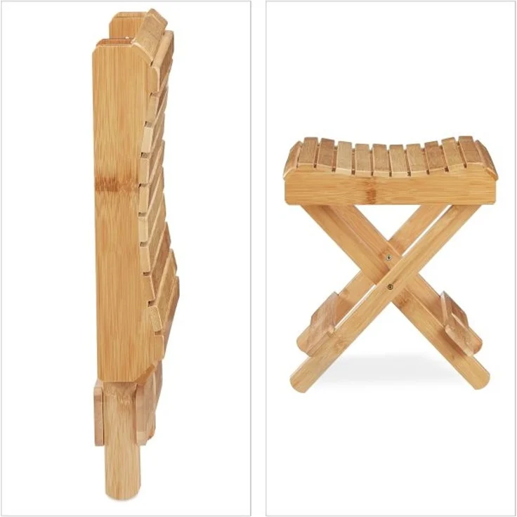 Relaxdays Bambus Hocker zum Klappen – Bild 6