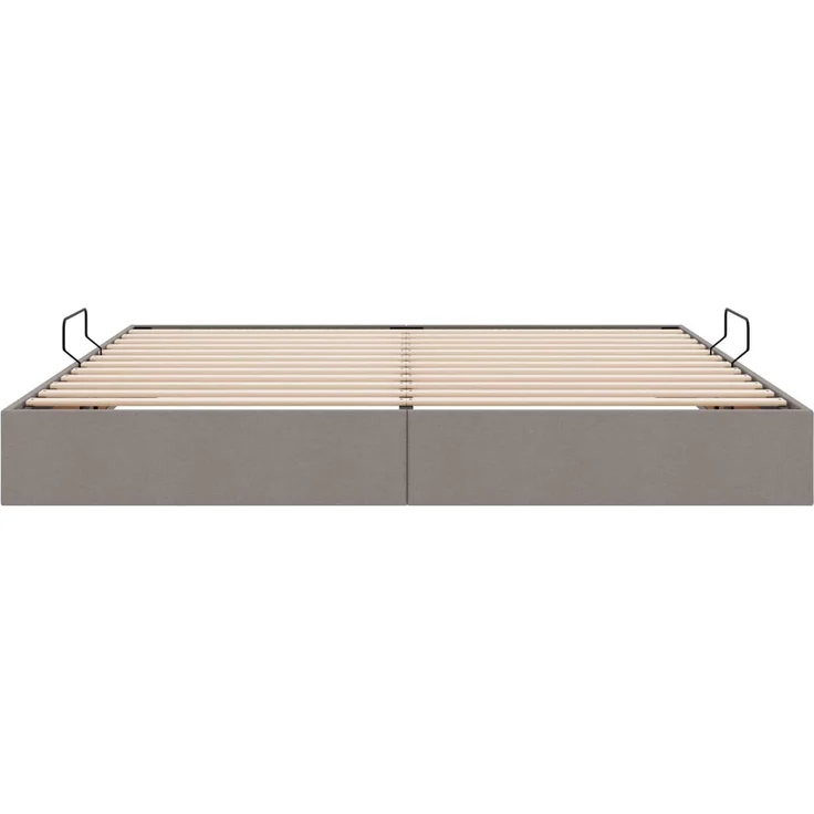 vidaXL Ottoman Bettgestell mit Speicher Taupe 200 x 200 cm Stoff 3442847 – Bild 7