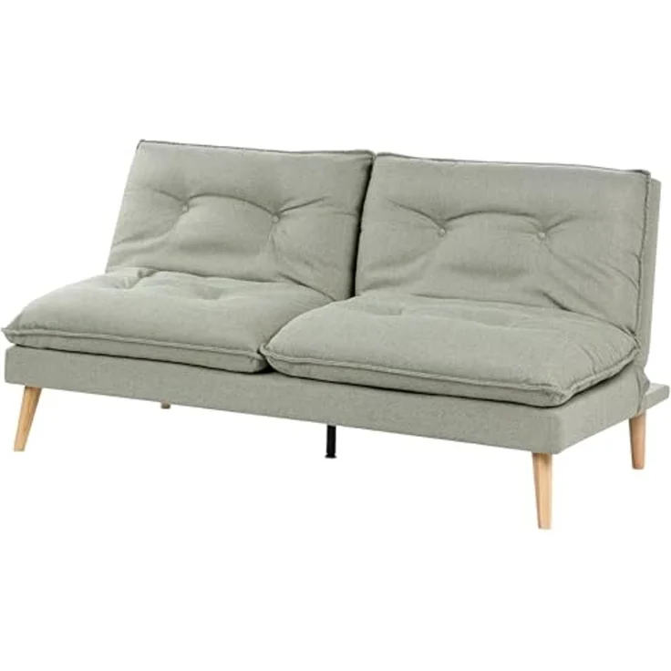Schlafsofa 3-Sitzer YILA Stoff Grün – Bild 4
