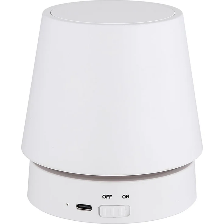 LED Tischleuchte, weiß, Touchdimmer, Akku, höhenverstellbar, H 28 cm – Bild 6