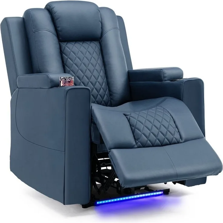 GTPLAYER Relaxsessel Elektrisch Massagesessel mit Massagefunktion, LED, elektisch verstellbar