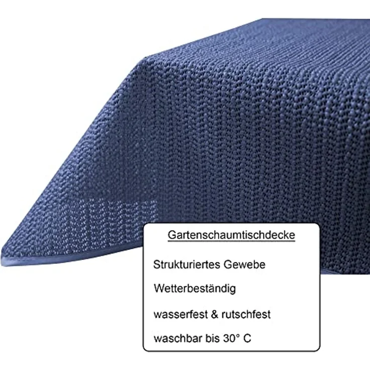 Haus und Deko Tischdecke Garten Tischdecke Outdoor PVC rechteckig Terrasse Balkon rutschfest (1-tlg) – Bild 2