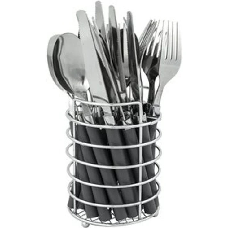 Bo-Camp Besteck-Set Edelstahl Besteckset 24-teilig, rostfreier Edelstahl, Campingbesteck Camping Besteck Essbesteck – Bild 6