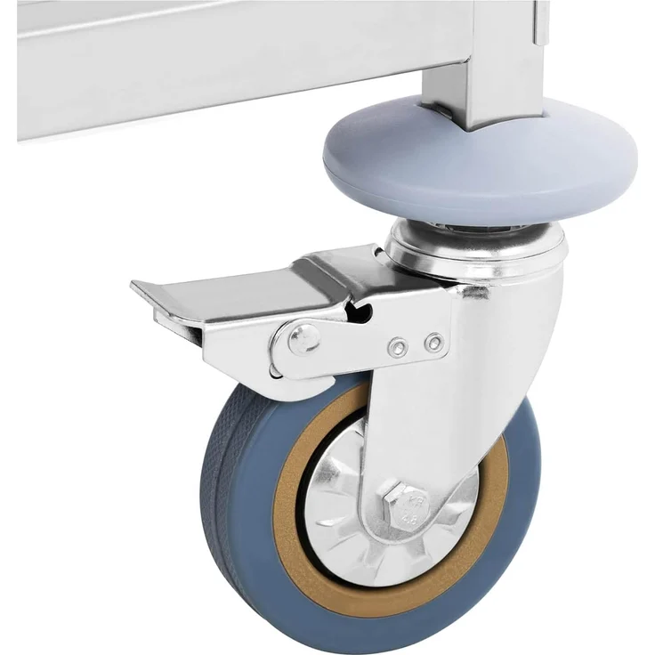 Royal Catering Servierwagen 2 Borde Edelstahl Teewagen Küchenwagen Gastro 4 Räder bis 160 KG – Bild 3