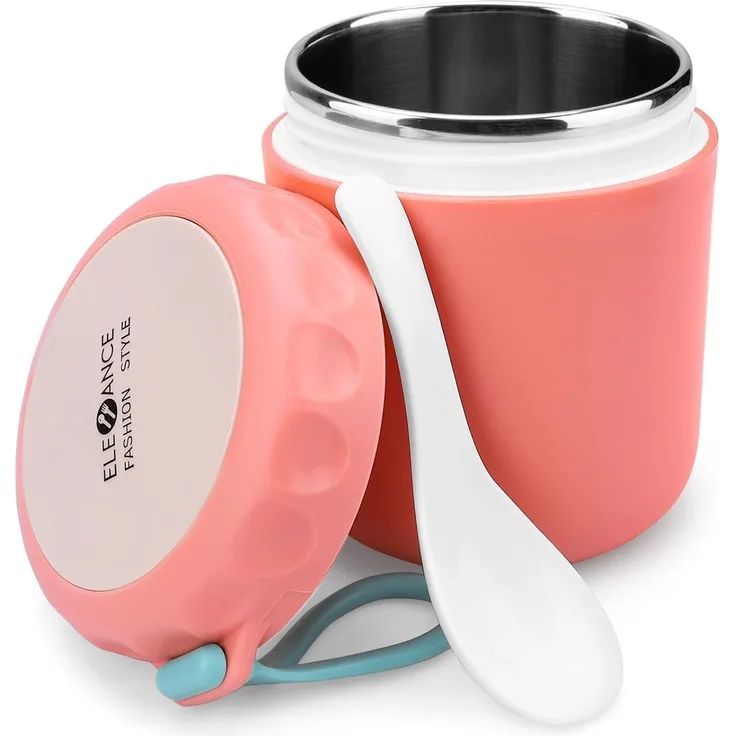 ERBO Thermobehälter Essensbehälter 400ml Auslaufsicher Müslibecher to go