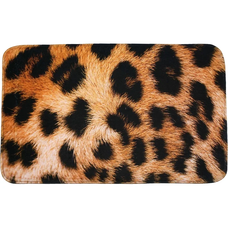 Sanilo Badematte Leopardenfell, rutschhemmend, waschbar, schnelltrocknend, Polyester, rechteckig, sehr weich, hochwertig & modern, 50 x 80 cm oder 70 x 110 cm – Bild 4