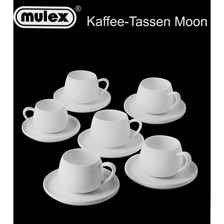 Moon 12-teiliges Kaffeetassen-Set aus hochwertigem Porzellan - 220 ml – Bild 4