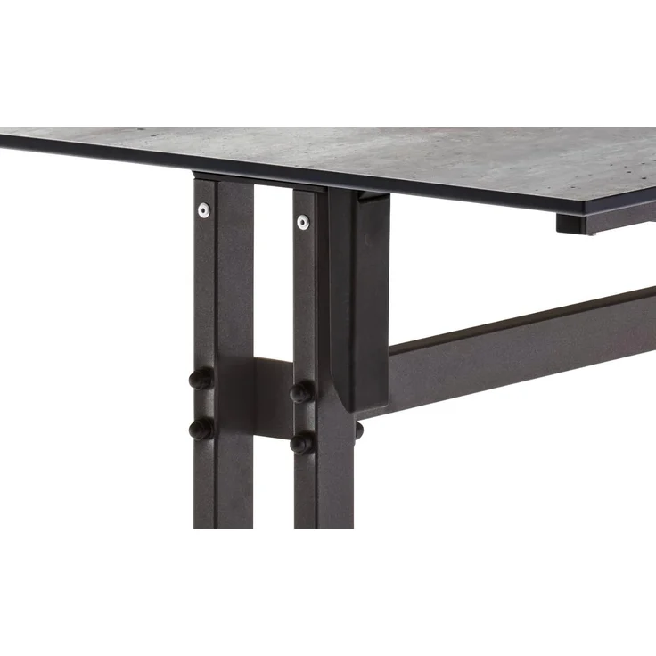 Sieger 5330-30 Party-Klapptisch mit Polytec Tischplatte, Stahlrohr Beton, hell 80 x 73 x 80 cm – Bild 4