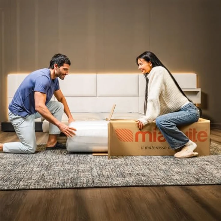 Matratze 80x200 cm, Höhe 21 cm - Einzelbett, aus Waterfoam, Aloe Vera Beschichtung, Unverformbare, Antiallergisch und Milbendicht. Modell: Plus H21 – Bild 7