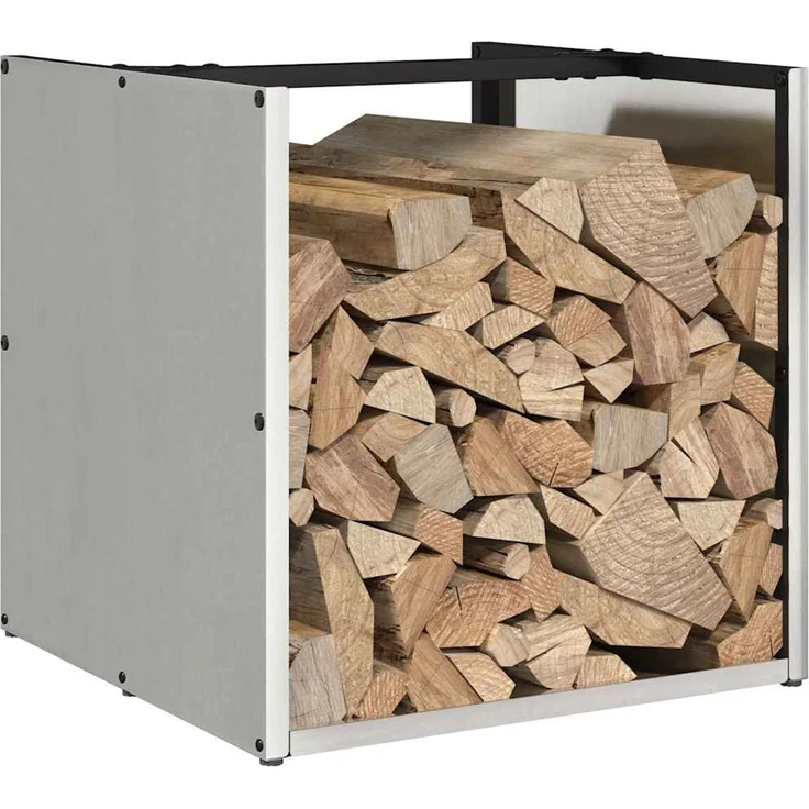 vidaXL Brennholzregal 40x40x40 cm Edelstahl 864241 – Bild 4
