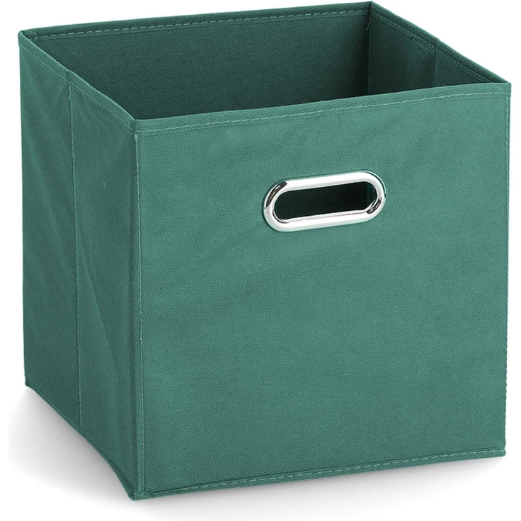 Kleine Aufbewahrungsbox mit Griff, Vlies - Petrol – Bild 1