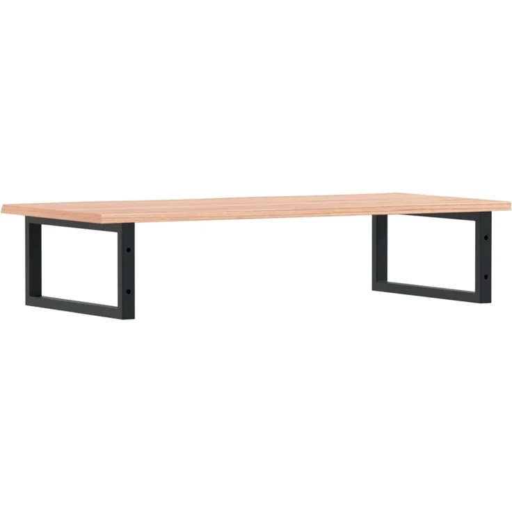 Waschtischplatte mit Halterung Stahl und Massivholz Eiche – Bild 6
