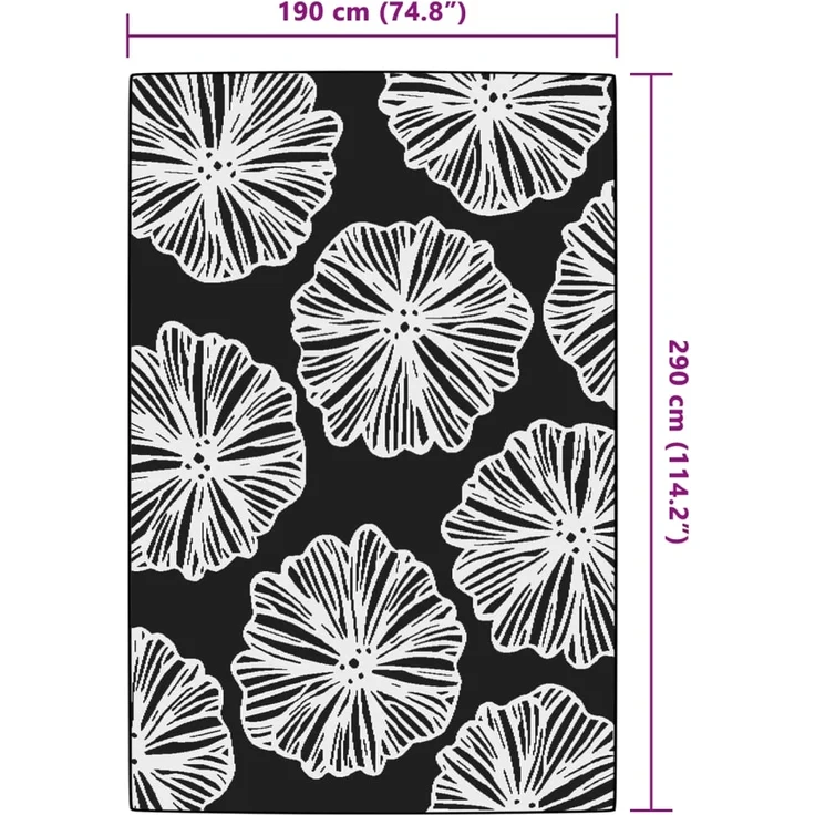 vidaXL Outdoor-Teppich ARAKIL Grün 190x290 cm PP 368594 – Bild 5