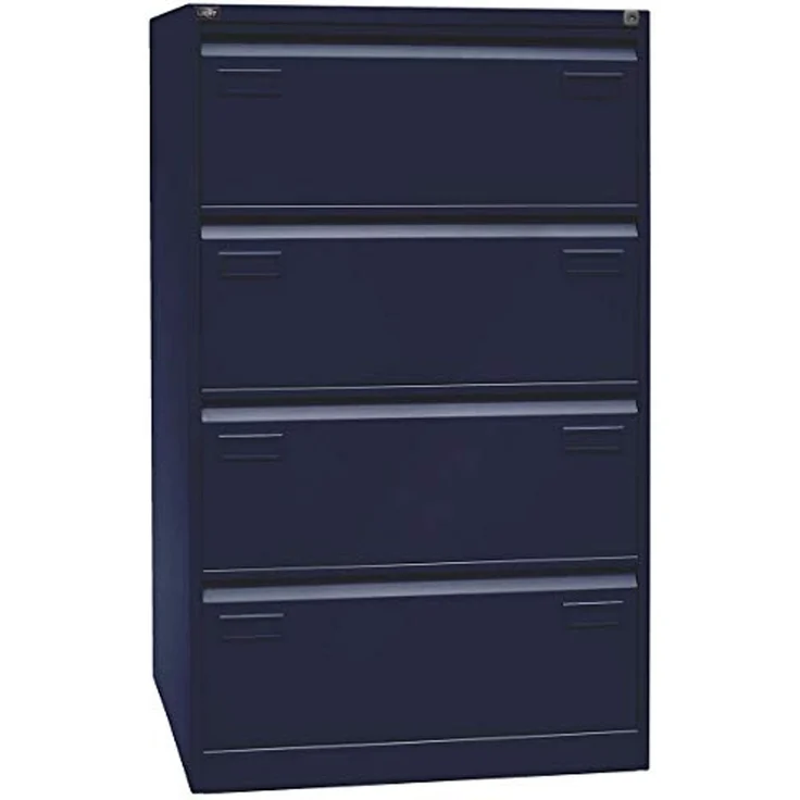 Bisley LIGHT Hängeregistraturschrank, doppelbahnig, DIN A4, 4 HR-Schubladen, Farbe silber – Bild 7