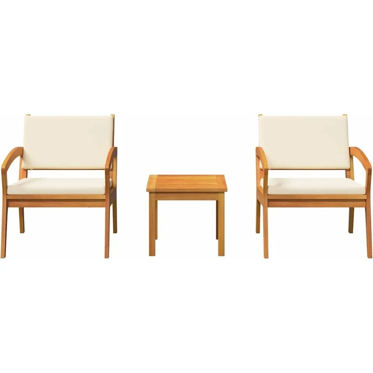 vidaXL Bistrogarnitur mit Kissen 3 pcs Braun Polyester 4106466 – Bild 6