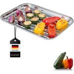 Bremermann Grillschale, Edelstahl-Grillpfanne, ca. 35 x 24,5 cm