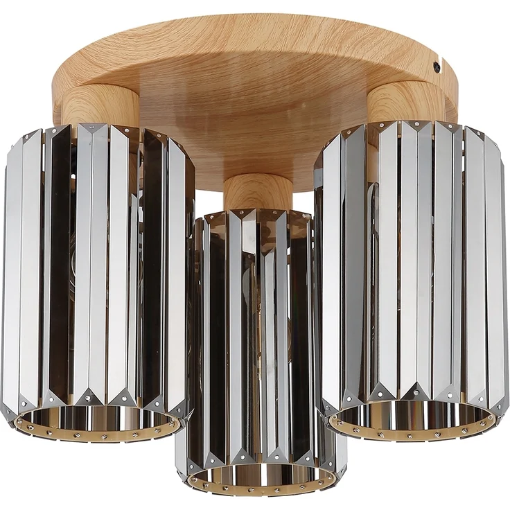 Moderne Deckenleuchte RUN 3-flammig mit Rauchglas Kristall Ø 35cm – Bild 8