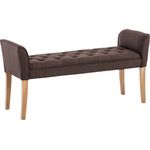 CLP Chaiselongue Cleopatra Gestell aus Kautschukholz,braun antik-hell