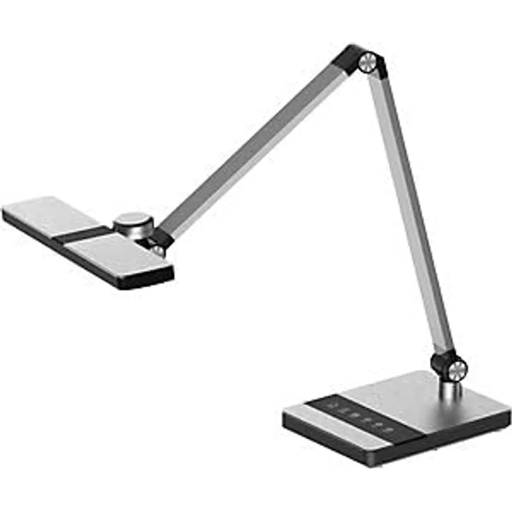 Hansa Nimbus LED Schreibtischlampe, stufenlos dimmbar, drei Farbtemperaturen, silber 9 W