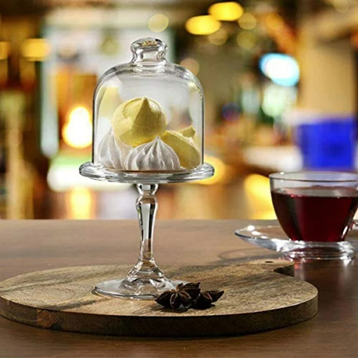 Pasabahce Mini Patisserie mit Haube, aus Glas für Dessert, Pralinen Transparent – Bild 3
