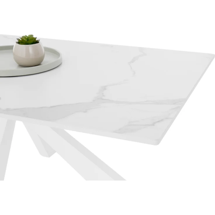 Couchtisch >Noah< in weiß, Keramik, Metall - 110x40x70cm (BxHxT) – Bild 6