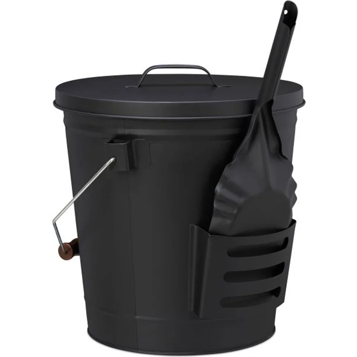 Ascheeimer mit Deckel und Schaufel 10028777 – Bild 1