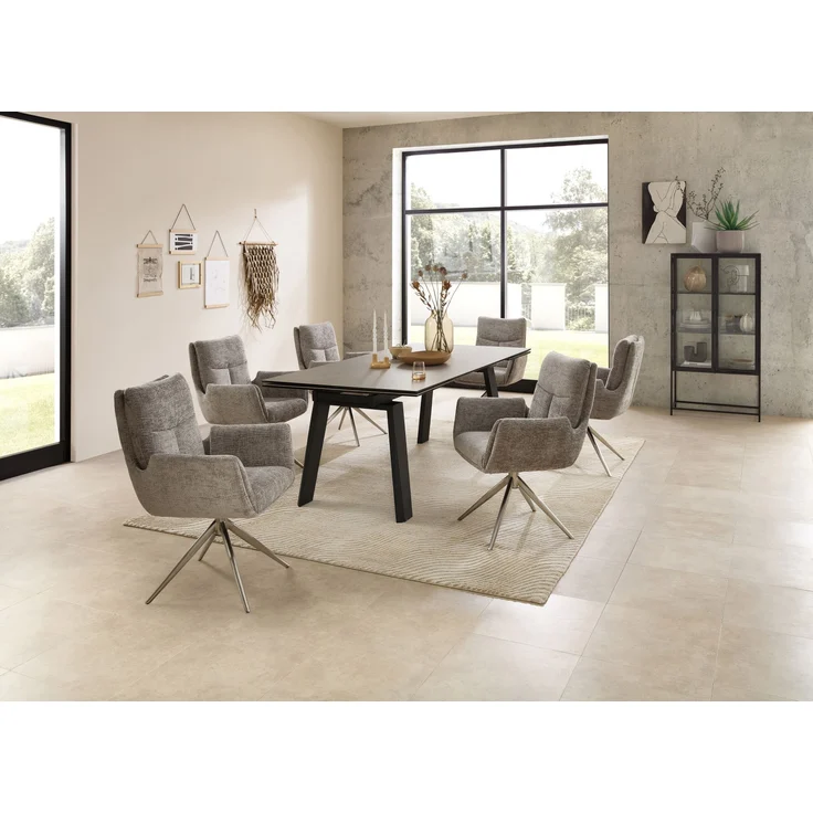 Kulissen-Esstisch >Janis< ausziehbar bis 300cm, grau, schwarz - 200/300x76x100 (BxHxT) – Bild 6