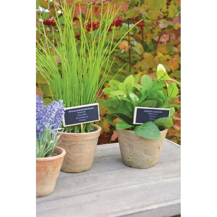 Esschert Design Kunststoffpflanze Minze im Topf, Größe L, ca. 11 x 11 x 19 cm – Bild 2