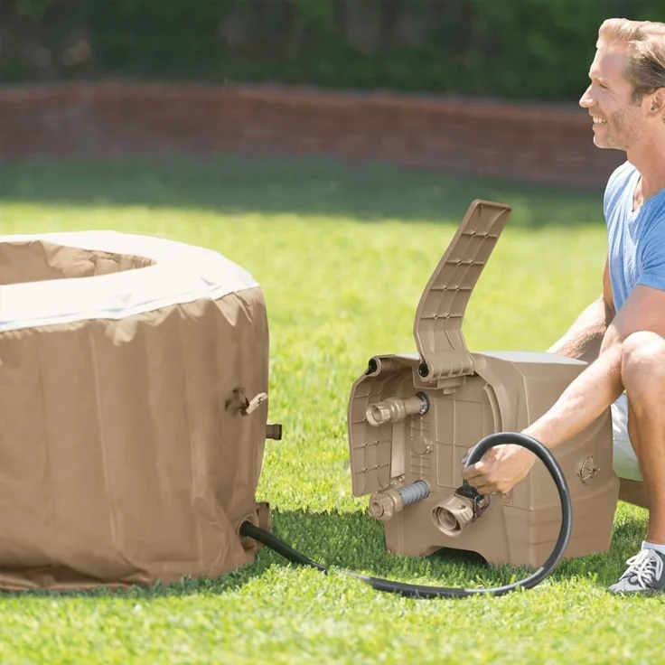 Intex Whirlpool mit Sprudelmassage PureSpa Rund 196x71 cm 3202945 – Bild 4