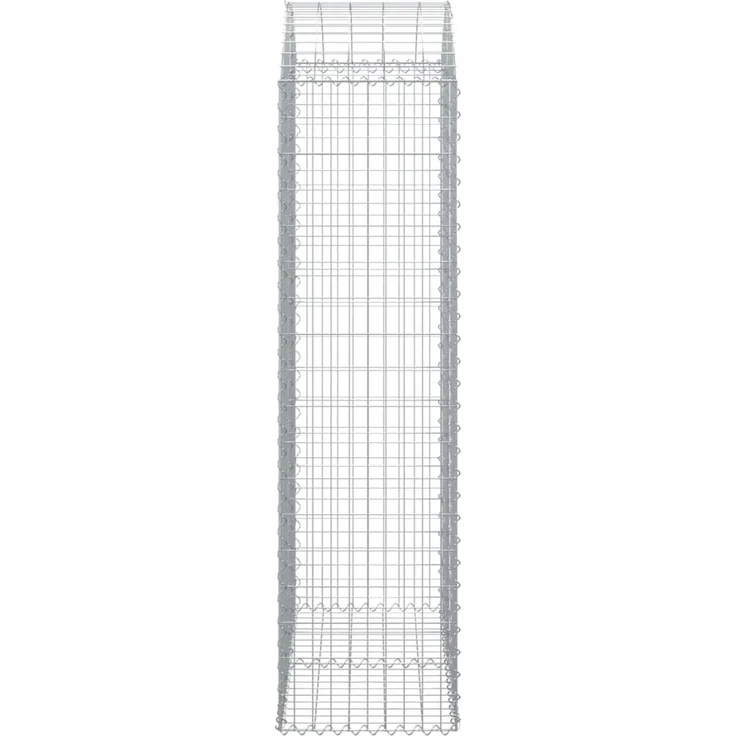 vidaXL Gabione mit Hochbogen 100x50x180/200 cm Verzinktes Eisen 153439 – Bild 4