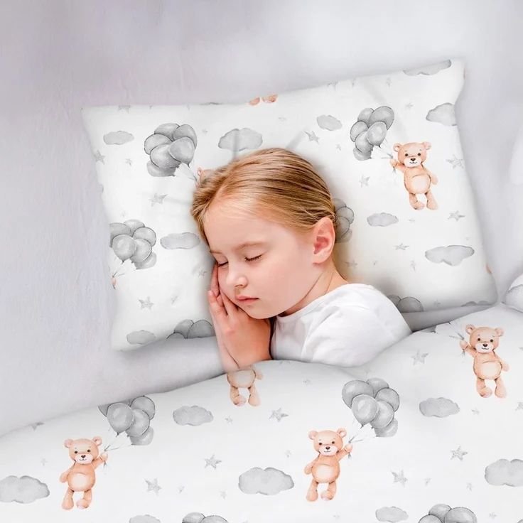 Amilian Kinderbettwäsche 100x135 - Bettwäsche Kinder - Kopfkissenbezug 40x60 cm Babybettwäsche, 2 teilig, 100% Baumwolle, für Mädchen und Jungen – Bild 3
