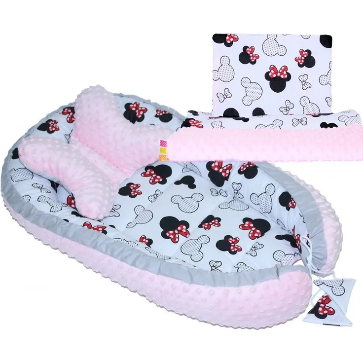 Primawela Bettnestchen Baby MINKY Nestchen Kokon Kuschelnest Kissen Decke Schmetterlingkissen