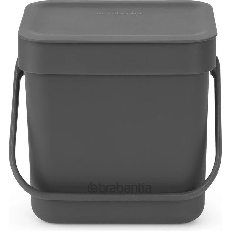 Brabantia 'Sort & Go' Abfallbehälter, Kunststoff, Grey, 3 Liter