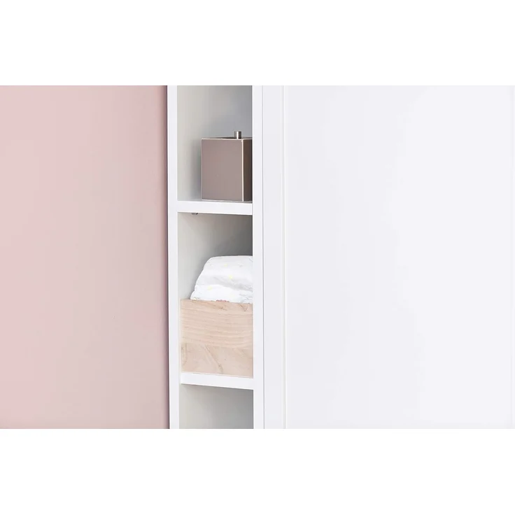 KraftKids Stauraumregal für Wickeltisch weiß passend für HEMNES Kommode u.a, Mit Sockel und höhenverstellbaren Füssen – Bild 5
