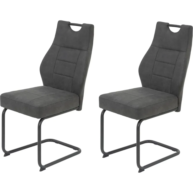 2er Set Schwingstuhl Linda II - Vintage Anthrazit