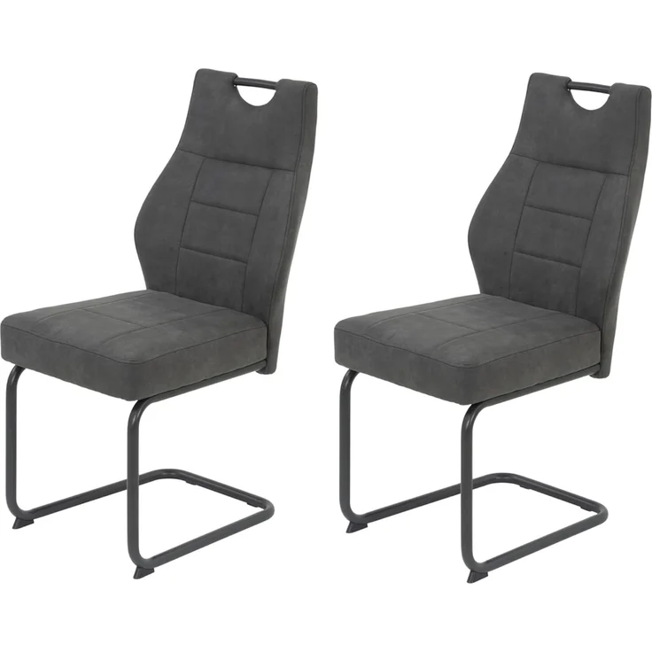 2er Set Schwingstuhl Linda II - Vintage Anthrazit – Bild 1