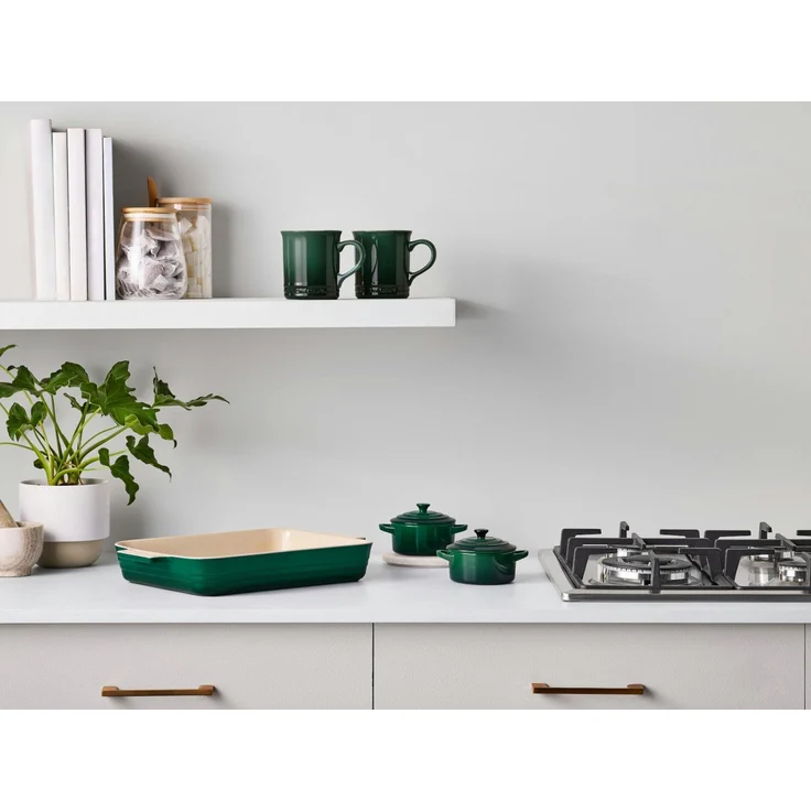 LeCreuset Auflaufform Klassik quadratisch 2er-Set Kirschrot – Bild 2
