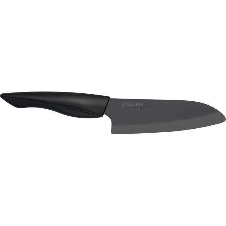 SHIN - Santoku-Messer mit schwarzer Hochleistungs-Keramikklinge und Softtouch-Gr