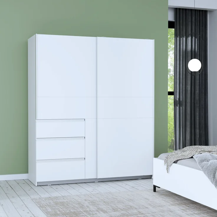 'Winn' Kleiderschrank, weiß, 170 cm