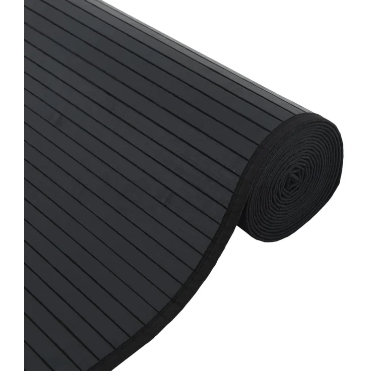 vidaXL Teppich Rechteckig Schwarz 60x300 cm Bambus 376840 – Bild 3