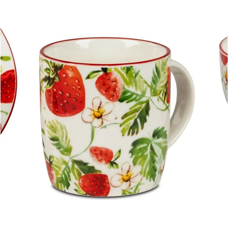 formano Tasse Strawberrys, Porzellan, Höhe: 9.5cm, Farbe: Weiß, Motiv: Erdbeeren – Bild 2