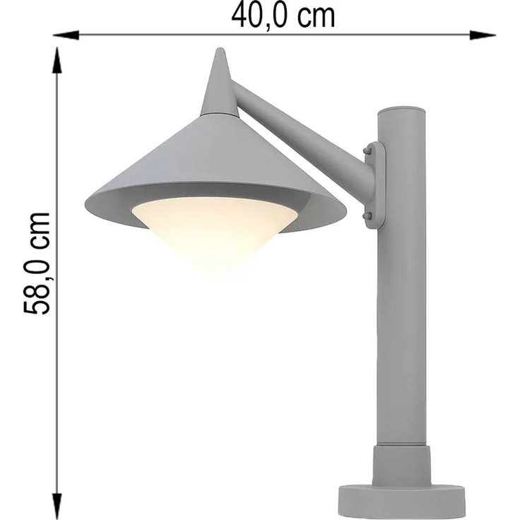 RGB LED Stehleuchte, ALU, grau, H 47 cm – Bild 9