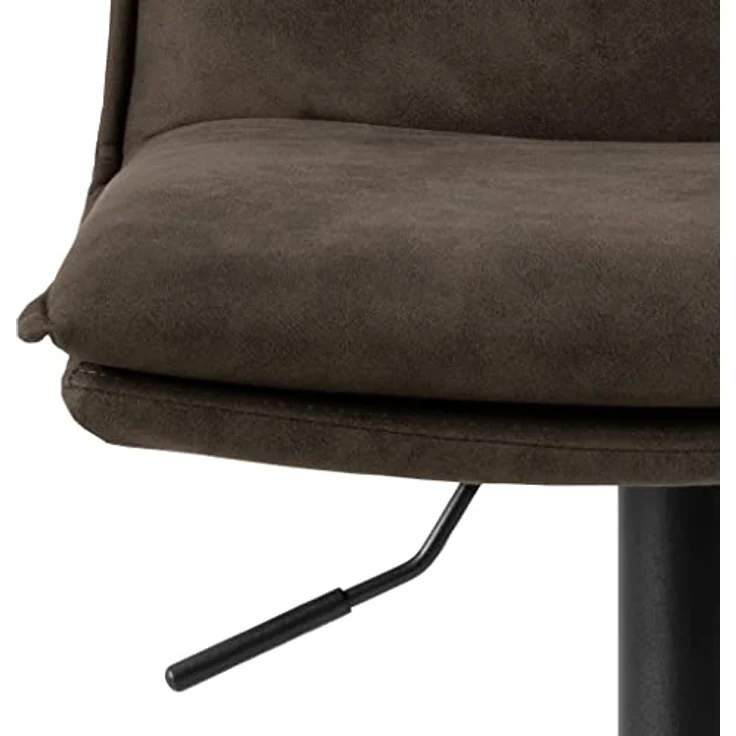 MID.YOU Barhocker, höhenverstellbar und 360° drehbar, Webstoff Braun, Metallgestell, 44x107x53 cm – Bild 8