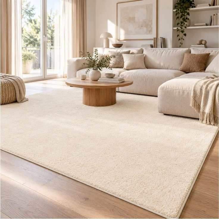 Snapstyle Veloursteppich Hochflor Velours Teppich Mona, Rechteckig, Höhe: 16 mm – Bild 1