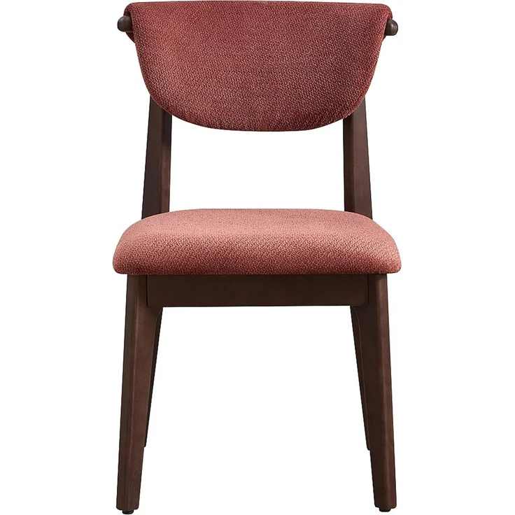 Vente-unique - 2er-Set Stühle aus Strukturstoff und Kautschukholz - Braun - GABIEL – Bild 4